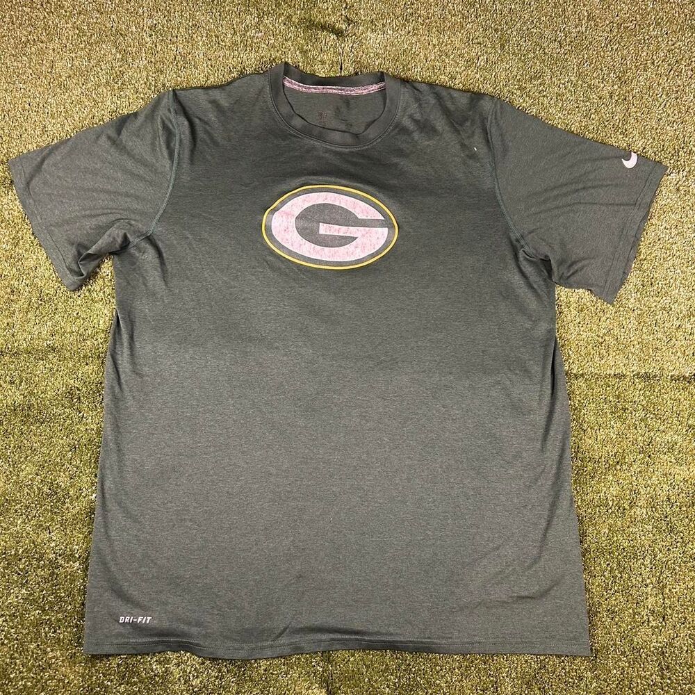 Nike Men's Green and Grey T-shirt